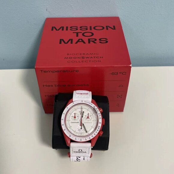 🍪 Swatch x Omega MoonSwatch Mission to Mars | Terracotta Red Bioceramic - Picture 3 of 6